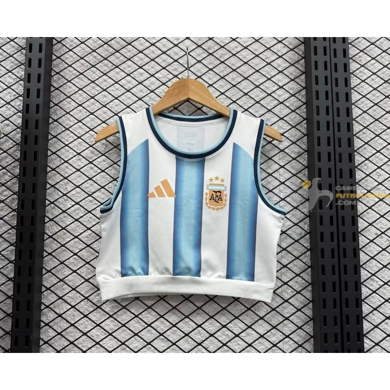 Camiseta Top Sin Mangas Mujer Argentina Primera Equipación 2025-2026