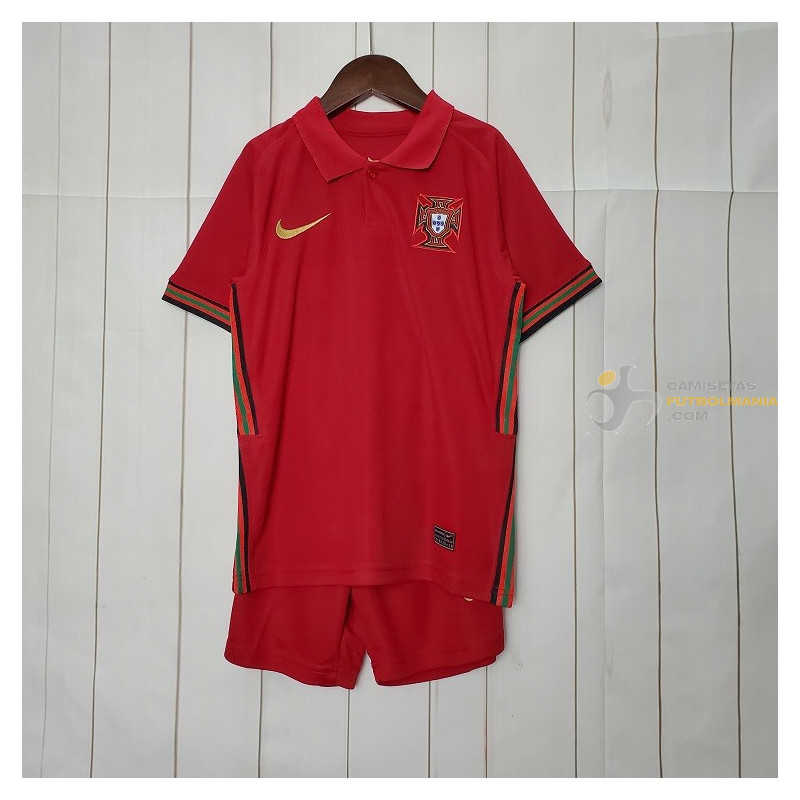 Camiseta y Pantalón Niños Portugal Primera Equipación Euro 2020-2021